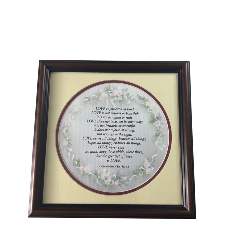 Dicksons Framed Wall Art Love Chapter 1 Corinthians 13‎ Brown Religious Decor
